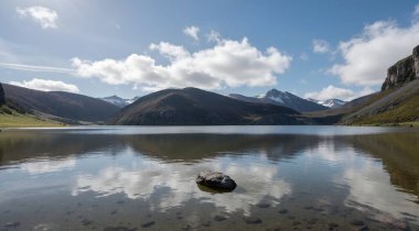 Dağlardaki güzel dağ nehri