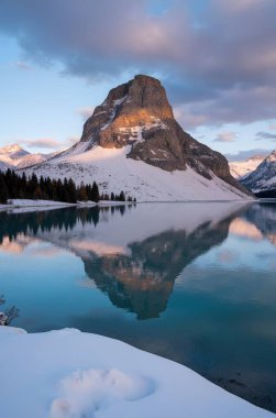 Banff, Alberta, Kanada 'daki Moraine Gölü manzarası