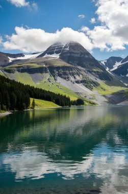 Dağlardaki güzel göl manzarası