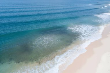 güzel bir plaj havadan görünümü