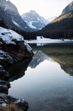 Güzel göl manzarası
