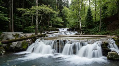 Ormanda güzel bir şelale