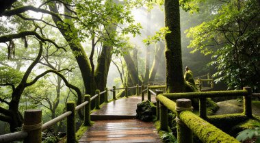Ormanın güzel manzarası