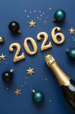 Mavi sırt grubunda altın balonlarla 210 yeni yıl kutlaması