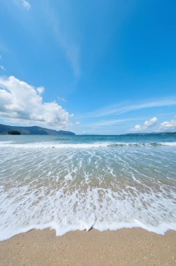 mavi deniz ve gökyüzü arka plan