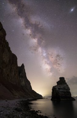 Denizin üzerinde güzel bir gün batımı