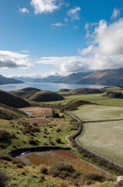 İskoçya 'daki bir dağ sırasından kırsal manzara, Birleşik Krallık