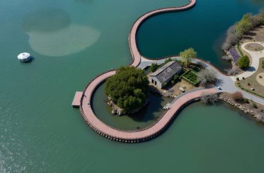 Güzel göl manzarası