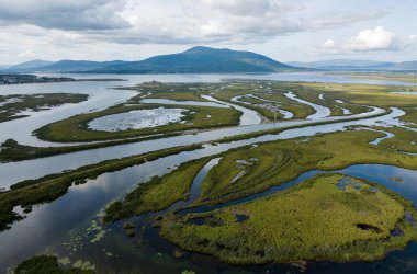 aerial view of the sea and beach in the north of the state of the most beautiful landscape