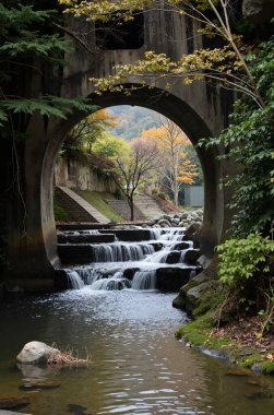 Ormanda güzel bir şelale