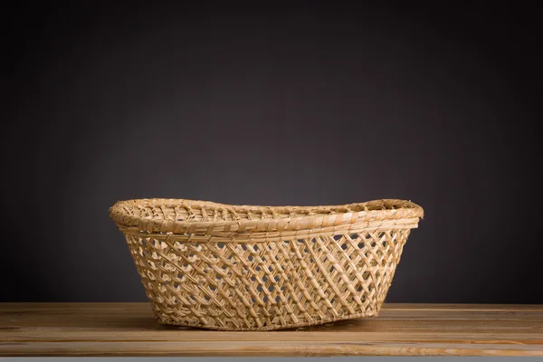 Empty Basket on table — Stock Photo, Image