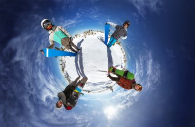 Snowboard ile Panorama 