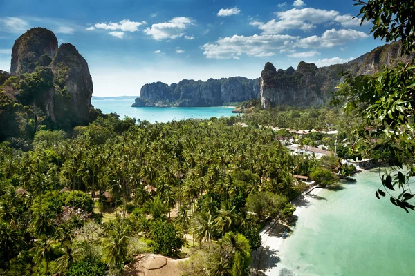 Aerial panoramic view from cliff — Stock Photo, Image