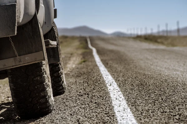 Auto pronta con strada — Foto Stock