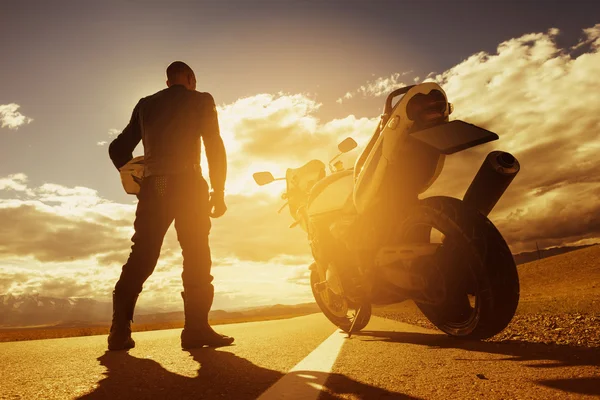 MC motorcykel road resa koncept — Stockfoto