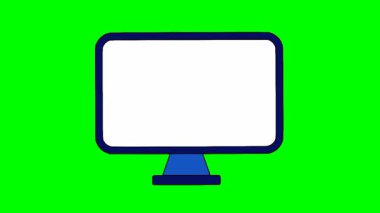 Finansal veri analizlerinin canlandırması büyüyen bir bar tablosu, yukarı doğru ok, büyüteç ve bilgisayar ekranında dolar bozuklukları gösteriyor. Ticari başarı, kâr büyümesi, yatırım ve mali rapor görselleştirmesini temsil eder. 