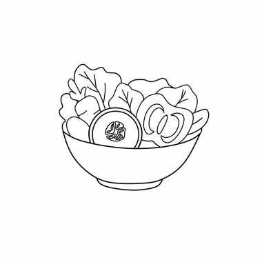 Karışık sebze kasesi vektörü