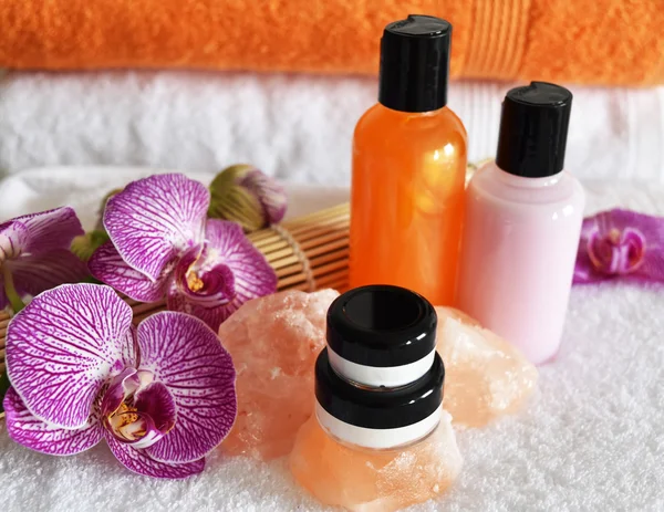 Spa concept with orchid flower — Stock Photo, Image