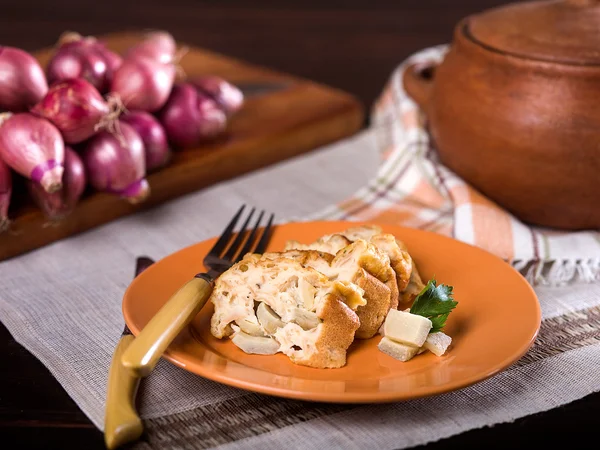 Enginar ekmek pudding, Budin de alcachofas