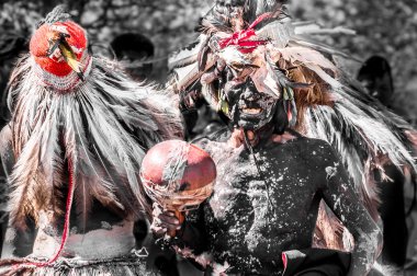 Indigenous Guarani ceremomy Paraguay clipart