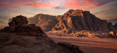 Beduin kampı Wadi Rum çölünde, Ürdün