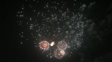 Abu Dabi, BAE 'de bayram kutlamaları için gökyüzünü aydınlatan muhteşem havai fişekler.