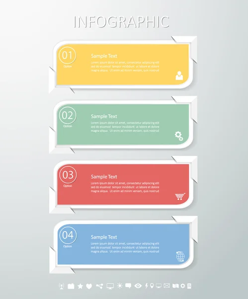 Plantilla / infografía de diseño limpio. Vector eps10 — Archivo Imágenes Vectoriales