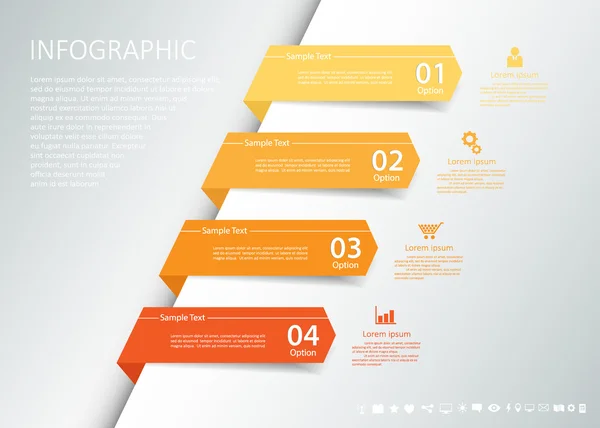 Design a tiszta sablon, infographic. Vektoros eps10 — Stock Vector