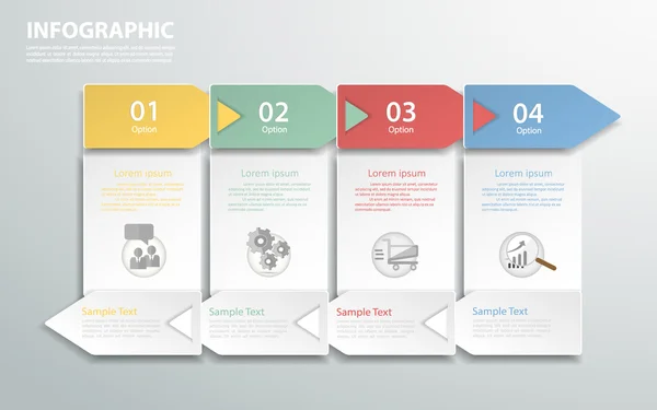 Abstrakte Vorlage / Grafik. kann für Workflow-Layout, Diagramm, Zahlenoptionen verwendet werden — Stockvektor