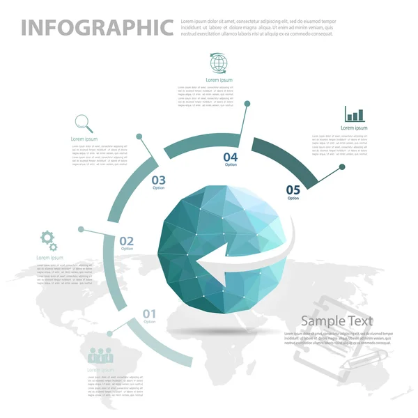 Zaman çizelgesi şablonu/Infographic. iş akışı düzeni, diyagram, numarası seçenekleri için kullanılabilir — Stok Vektör