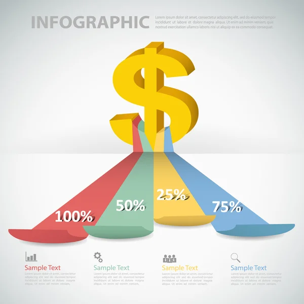 Design modelo limpo para o conceito de negócio . — Vetor de Stock