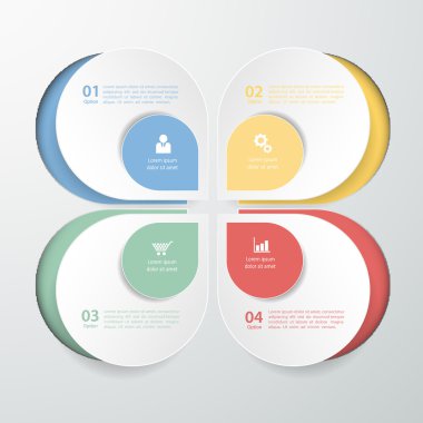 3D Dijital şablon Infographic. Vektör çizim 