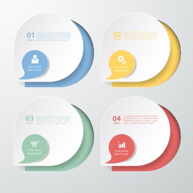 3D Dijital şablon Infographic. Vektör çizim 