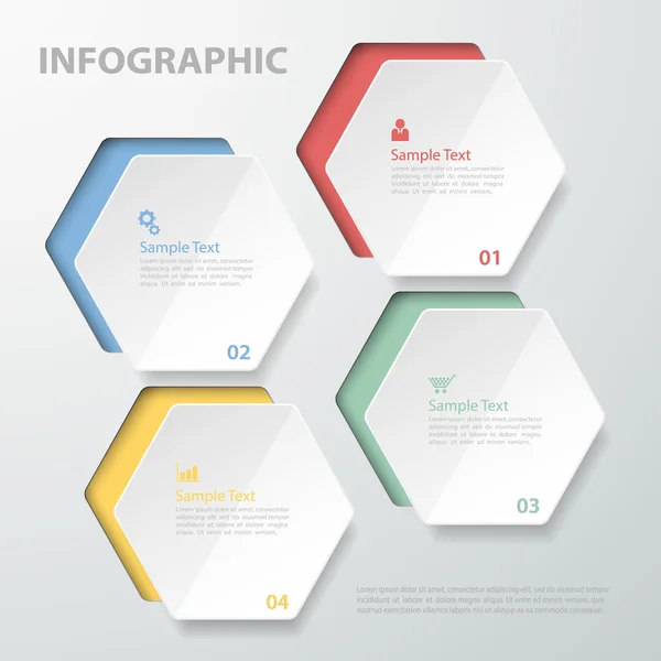 3D digitale Vorlage Infografik. Vektorillustration — Stockvektor