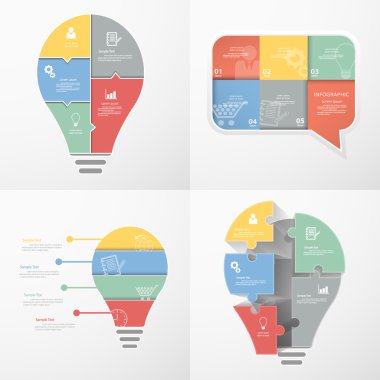 Infographic şablonu. Vektör çizim-ebilmek var olmak kullanılmış için iş akışı düzen
