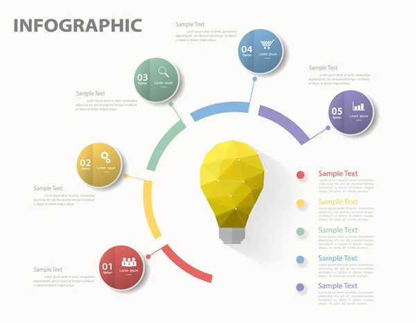 Modèle d'infographie. L'illustration vectorielle peut être utilisée pour la mise en page du flux de travail — Image vectorielle