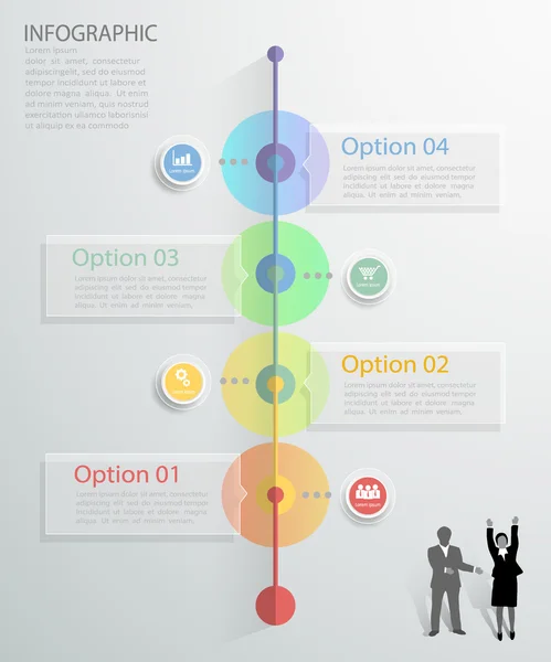 Modelo infográfico. Ilustração vetorial pode ser usada para workfl — Vetor de Stock