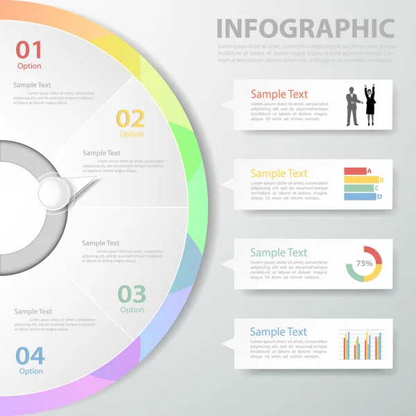 Vorlage-Infografik. Vektorabbildung kann für Workflow-Layout, Diagramm verwendet werden — Stockvektor