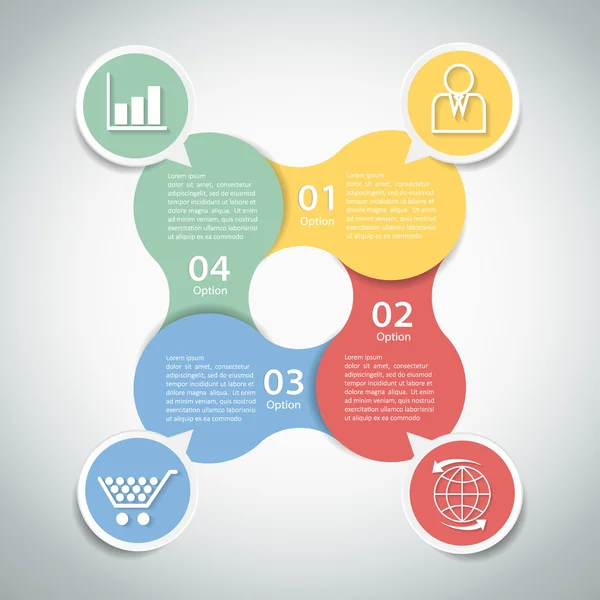 Absztrakt sablon infographic. A vektoros illusztráció használható munkafolyamat-elrendezéshez, diagramokhoz — Stock Vector