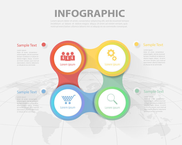 Abstract template Infographic. Vector illustration can be used for workflow layout, diagram