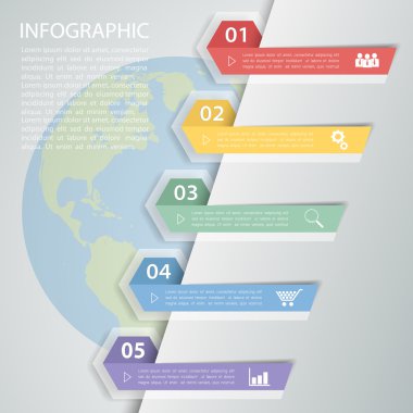 Tasarım şablonu Infographic. Vektör çizim kullanılabilir iş akışı düzeni, diyagram, numarası seçenekleri için