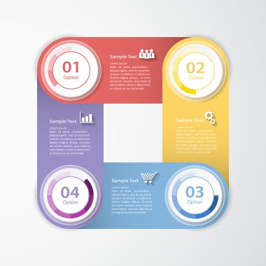 Şablonu temizle Infographic tasarla. Vektör çizimi iş akışı düzeni, diyagram, sayı seçenekleri için kullanılabilir