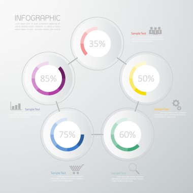 Temiz şablon Infographic tasarlayın. iş akışı düzeni, diyagram, numarası seçenekleri için kullanılabilir