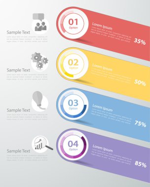 Tasarım şablonu Infographic. Vektör çizim kullanılabilir iş akışı düzeni, diyagram, numarası seçenekleri için
