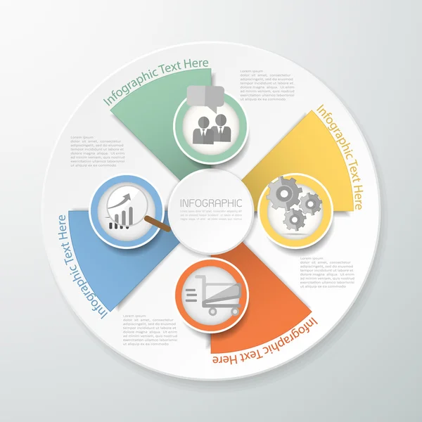 Plantilla de diseño Infografía. se puede utilizar para el diseño del flujo de trabajo, diagrama, opciones de número — Archivo Imágenes Vectoriales