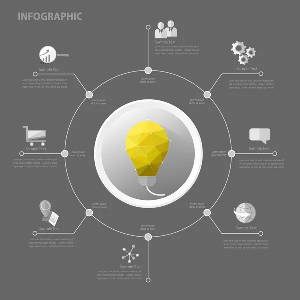 Design-Vorlage Infografik. kann für Workflow-Layout, Diagramm, Zahlenoptionen verwendet werden — Stockvektor