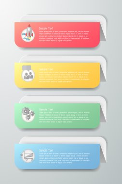 Tasarım şablonu Infographic. İş kavramı 4 seçenekleri