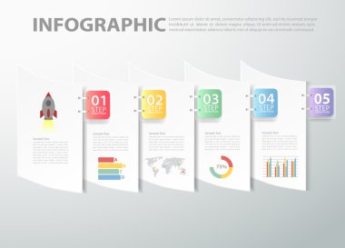 Şablon Infographic soyut. iş akışı düzeni, diyagram, numarası seçenekleri için kullanılabilir