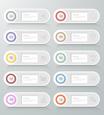 Infographic tasarım şablonu 10 seçenekleri. iş akışı düzeni, diyagram, numarası seçenekleri için kullanılabilir