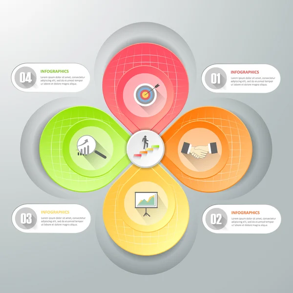 Üzleti koncepció infographic sablon, — Stock Vector